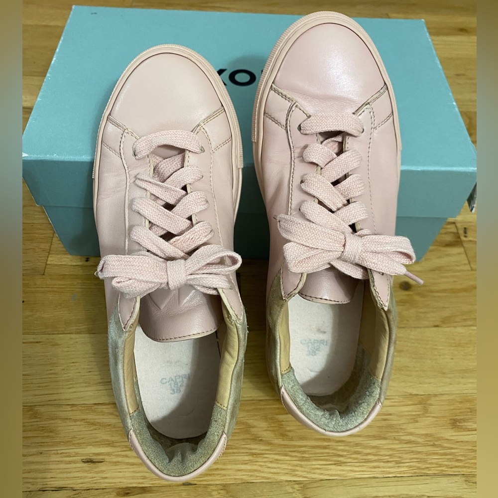 Koio Capri Pink Leather Sneakers